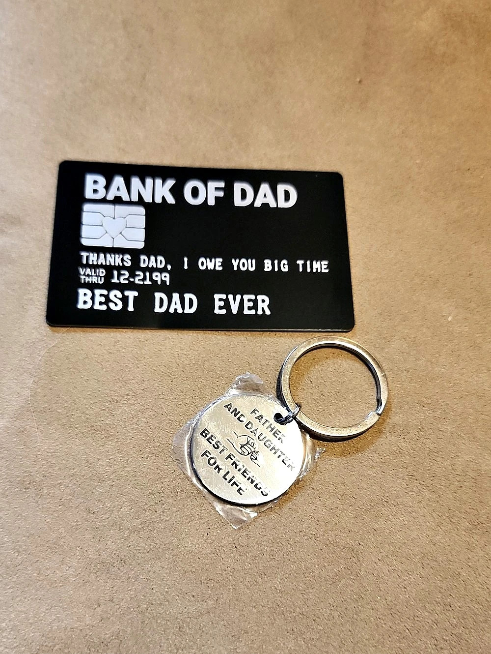 Father and Daughter Best Friends for Life keychain & "Credit-card "